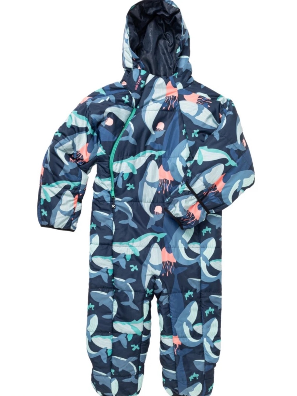 Kids Navy Blue Shark & Jellyfish Print Selk Bag